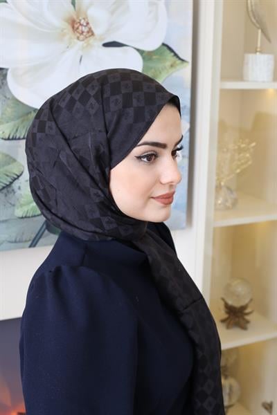 Kuşaklı Gofre Elbise  Siyah