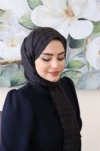 Kuşaklı Gofre Elbise  Siyah
